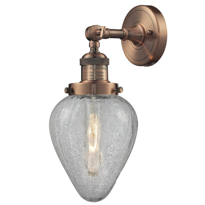 Innovations Franklin Restoration 203-AC-G165-LED Wall Sconce Light - Antique Copper