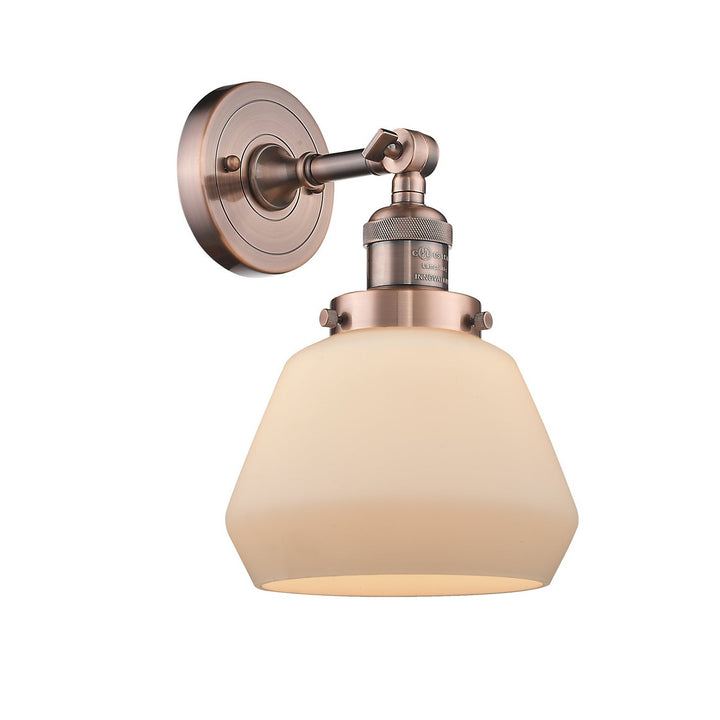 Innovations Franklin Restoration 203-AC-G171-LED Wall Sconce Light - Antique Copper