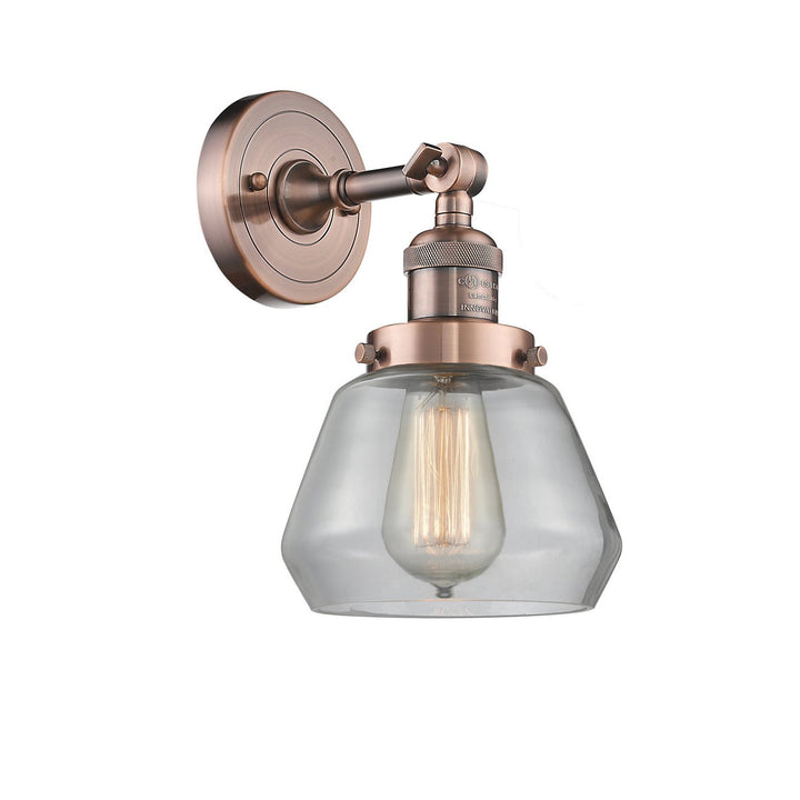 Innovations Franklin Restoration 203-AC-G172-LED Wall Sconce Light - Antique Copper