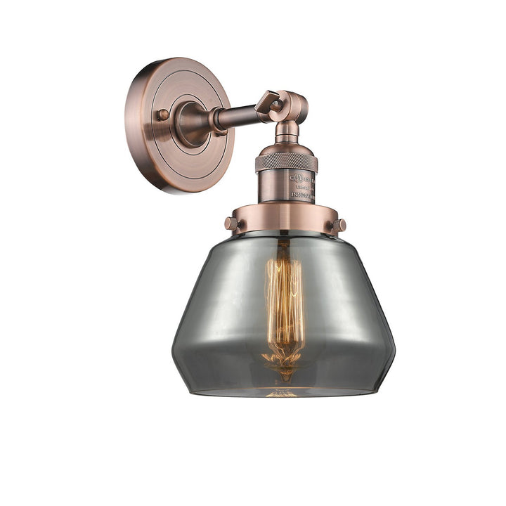 Innovations Franklin Restoration 203-AC-G173-LED Wall Sconce Light - Antique Copper