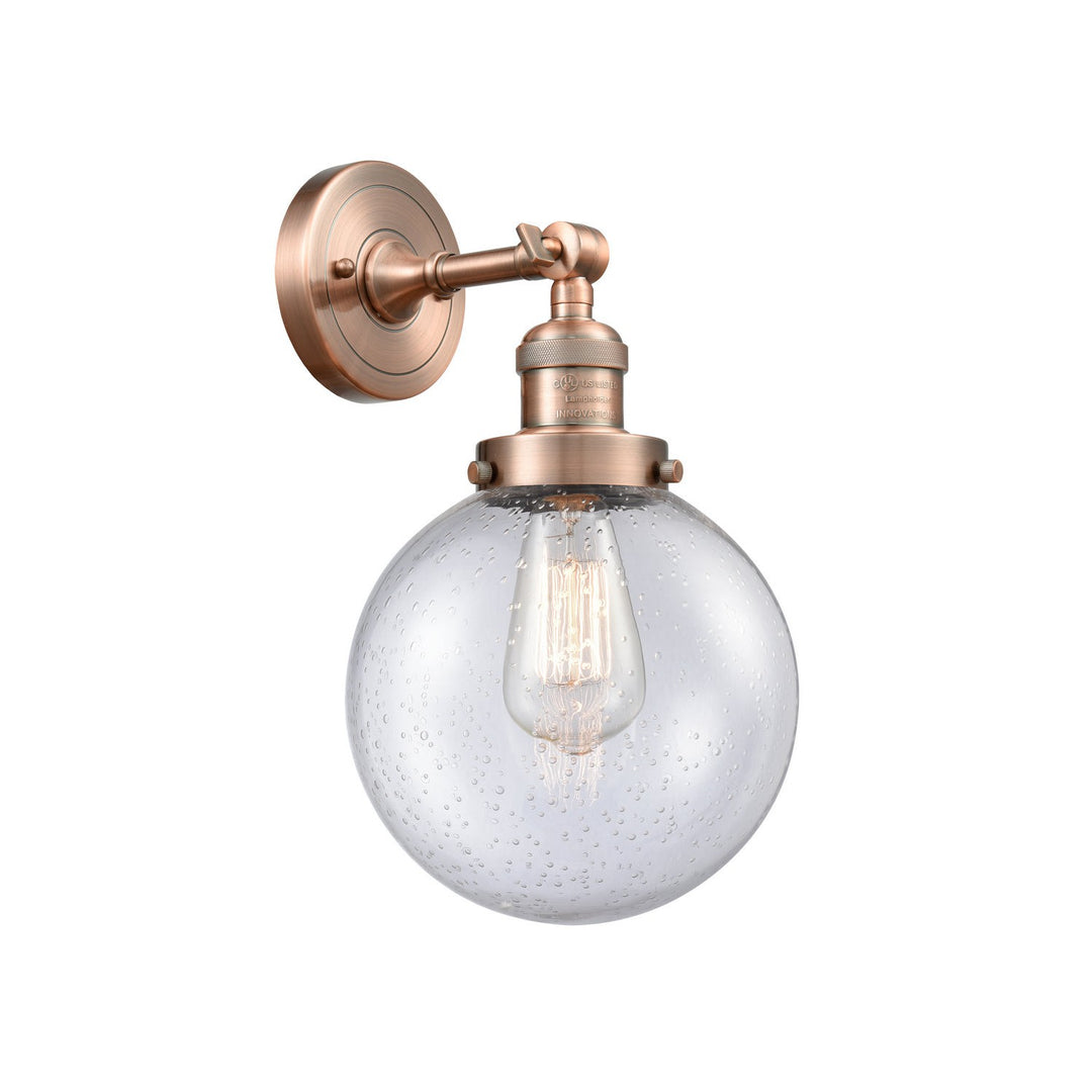 Innovations Franklin Restoration 203-AC-G204-8 Wall Sconce Light - Antique Copper