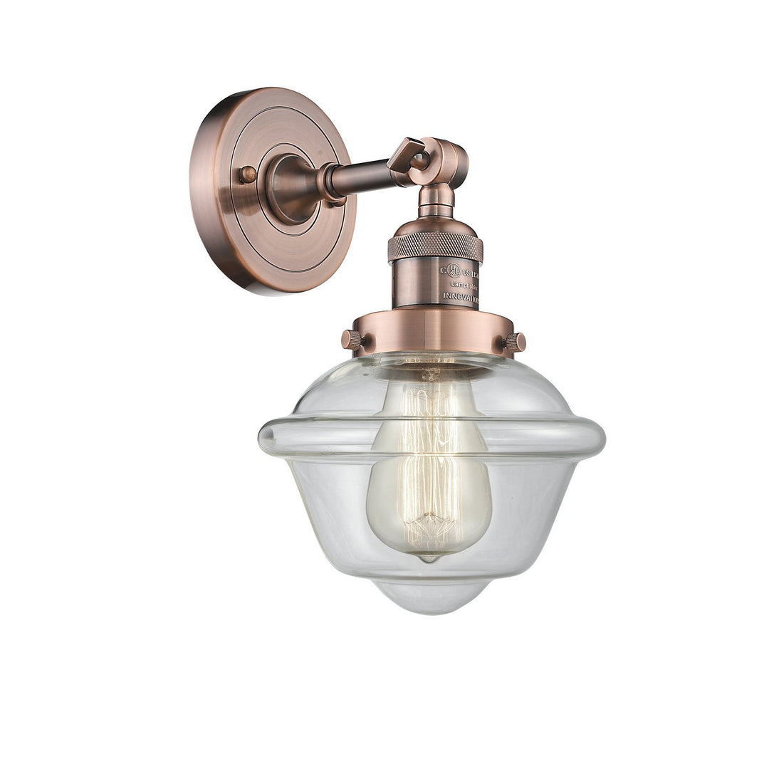 Innovations Franklin Restoration 203-AC-G532-LED Wall Sconce Light - Antique Copper