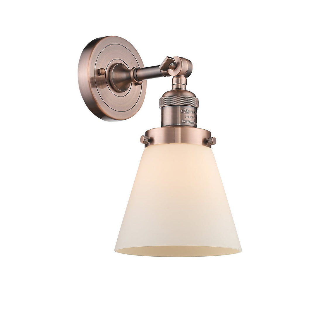 Innovations Franklin Restoration 203-AC-G61-LED Wall Sconce Light - Antique Copper