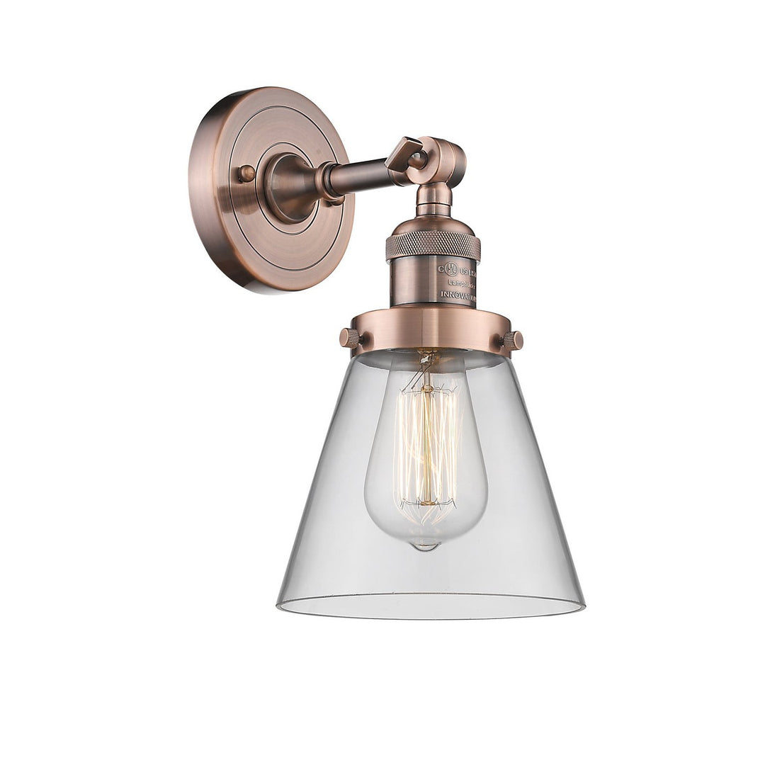 Innovations Franklin Restoration 203-AC-G62-LED Wall Sconce Light - Antique Copper