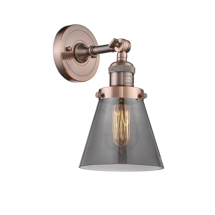 Innovations Franklin Restoration 203-AC-G63-LED Wall Sconce Light - Antique Copper