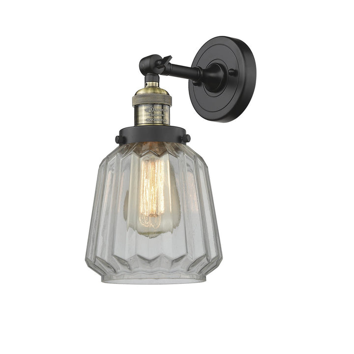 Innovations Franklin Restoration 203-BAB-G142-LED Wall Sconce Light - Black Antique Brass