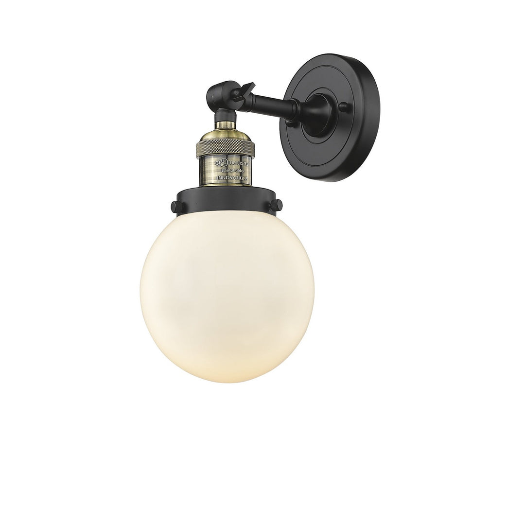 Innovations Franklin Restoration 203-BAB-G201-6-LED Wall Sconce Light - Black Antique Brass