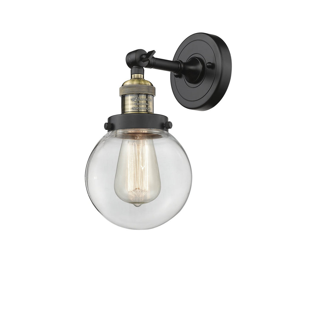Innovations Franklin Restoration 203-BAB-G202-6-LED Wall Sconce Light - Black Antique Brass