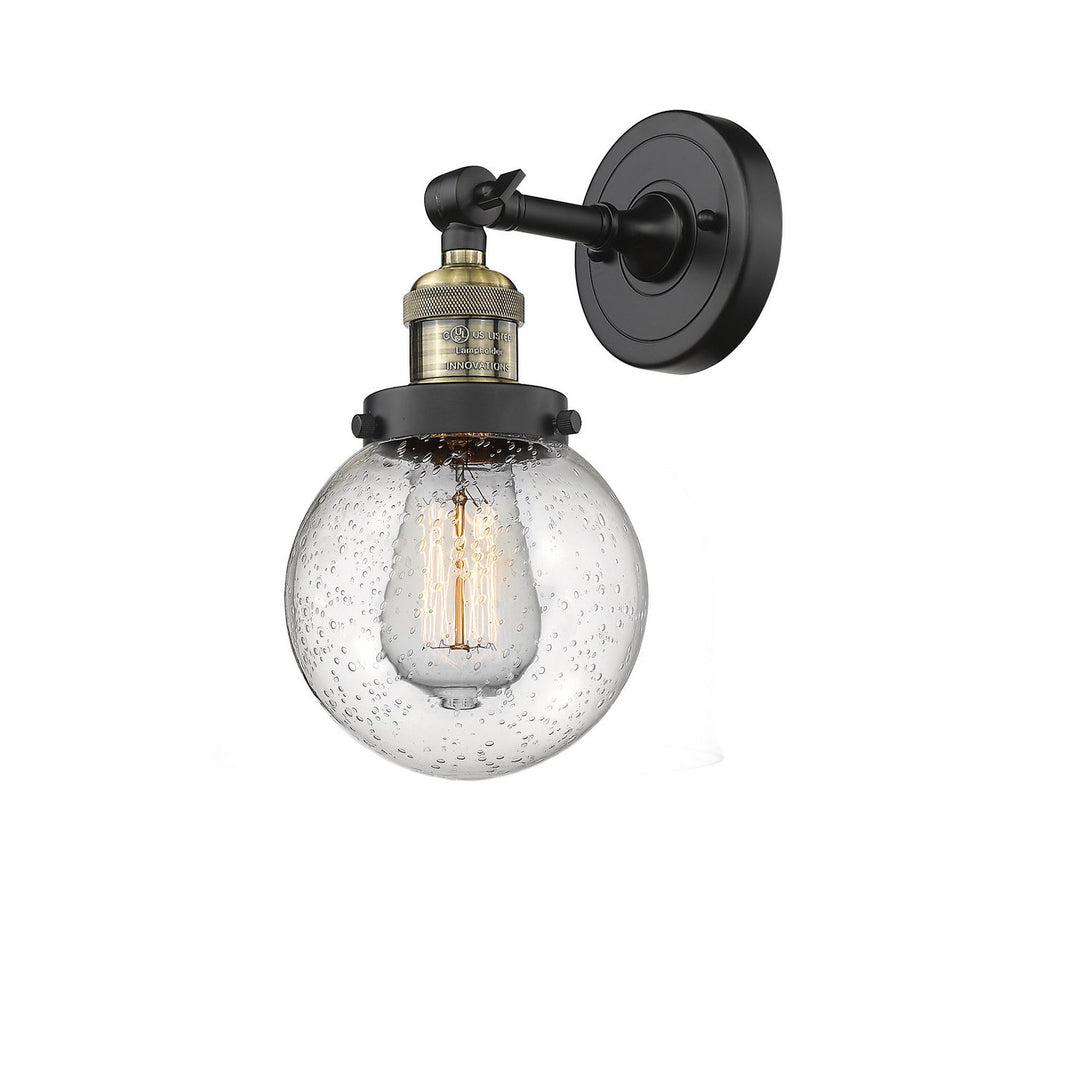 Innovations Franklin Restoration 203-BAB-G204-6 Wall Sconce Light - Black Antique Brass
