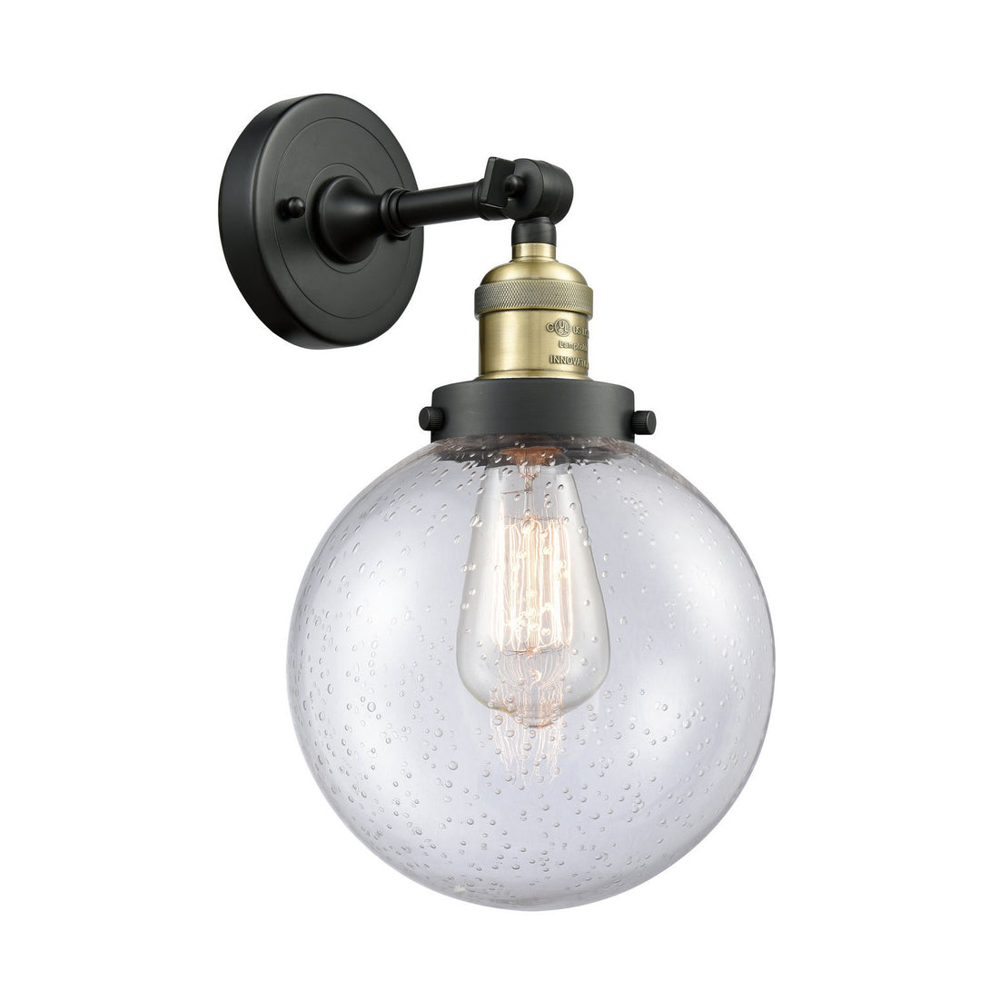 Innovations Franklin Restoration 203-BAB-G204-8 Wall Sconce Light - Black Antique Brass