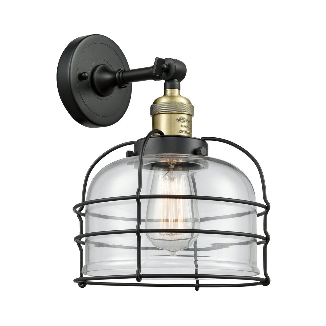 Innovations Franklin Restoration 203-BAB-G72-CE-LED Wall Sconce Light - Black Antique Brass