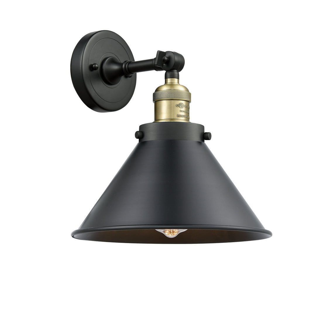 Innovations Franklin Restoration 203-BAB-M10-BK-LED Wall Sconce Light - Black Antique Brass