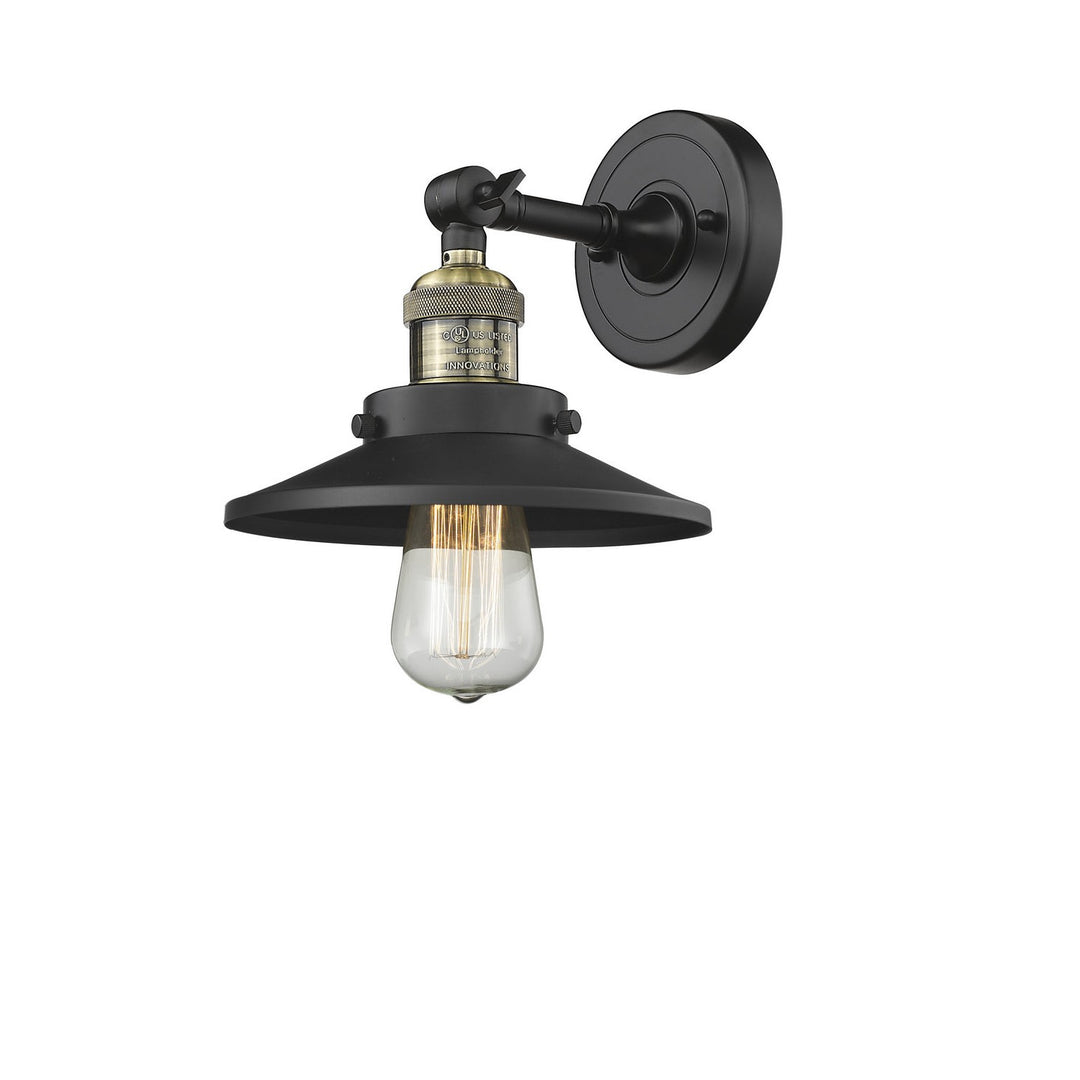 Innovations Franklin Restoration 203-BAB-M6-LED Wall Sconce Light - Black Antique Brass