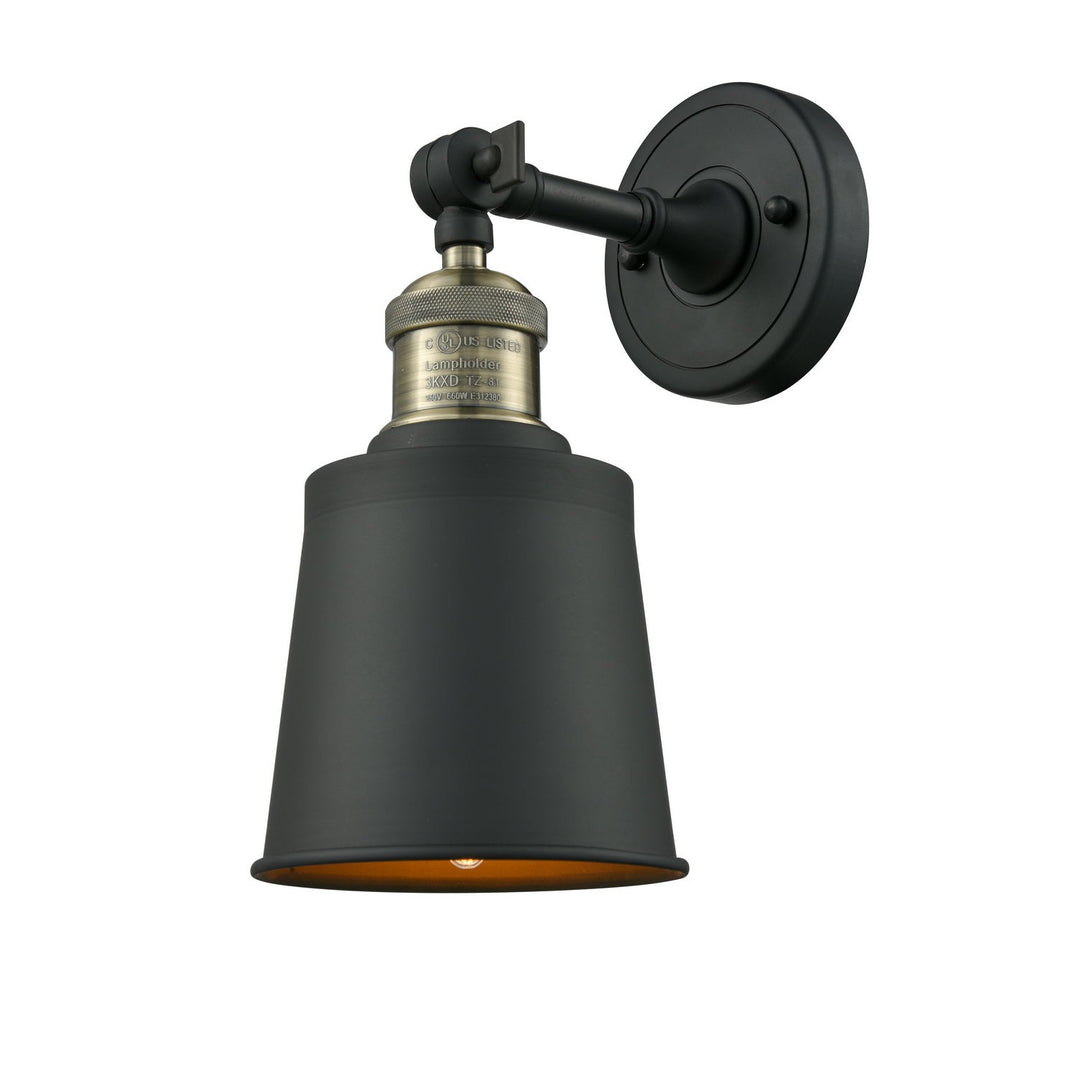 Innovations Franklin Restoration 203-BAB-M9-BK Wall Sconce Light - Black Antique Brass
