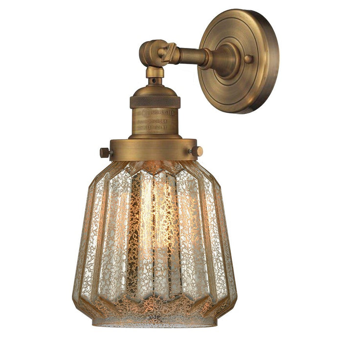 Innovations Franklin Restoration 203-BB-G146-LED Wall Sconce Light - Brushed Brass