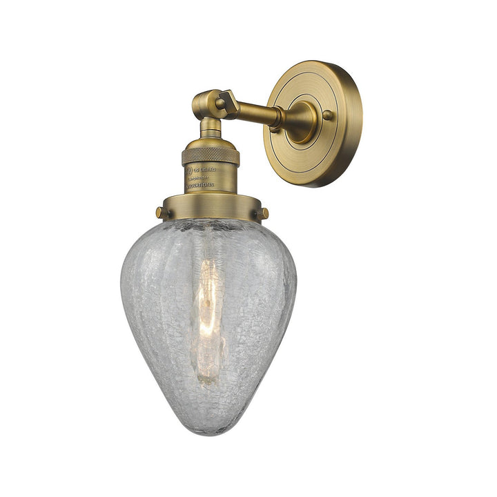 Innovations Franklin Restoration 203-BB-G165-LED Wall Sconce Light - Brushed Brass