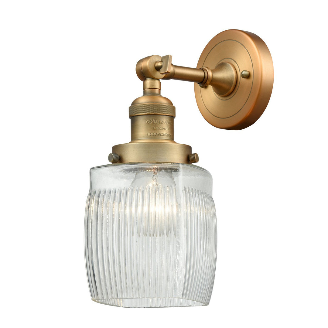 Innovations Franklin Restoration 203-BB-G302-LED Wall Sconce Light - Brushed Brass