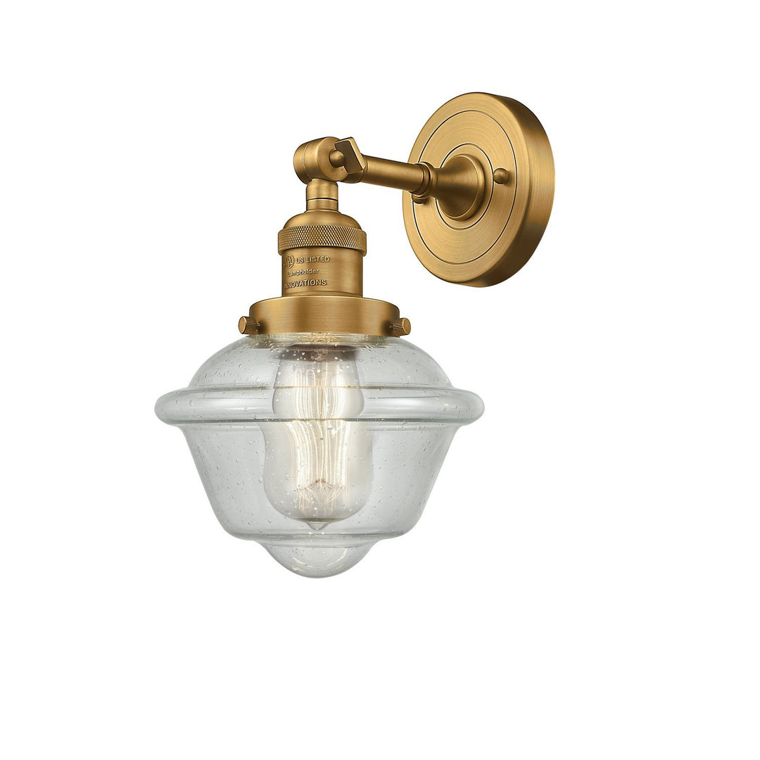 Innovations Franklin Restoration 203-BB-G534-LED Wall Sconce Light - Brushed Brass