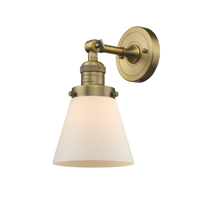 Innovations Franklin Restoration 203-BB-G61-LED Wall Sconce Light - Brushed Brass