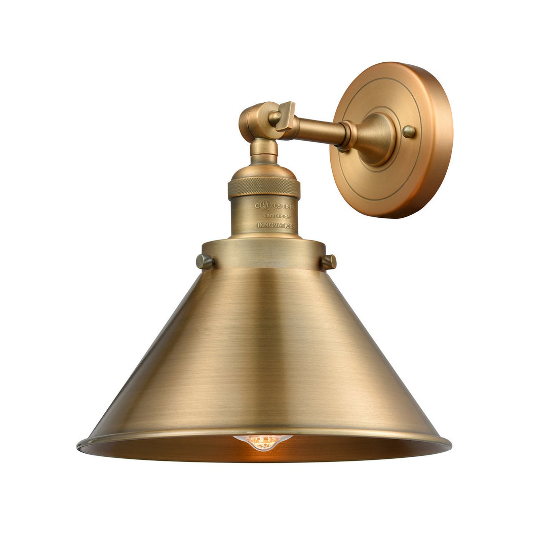 Innovations Franklin Restoration 203-BB-M10-BB-LED Wall Sconce Light - Brushed Brass