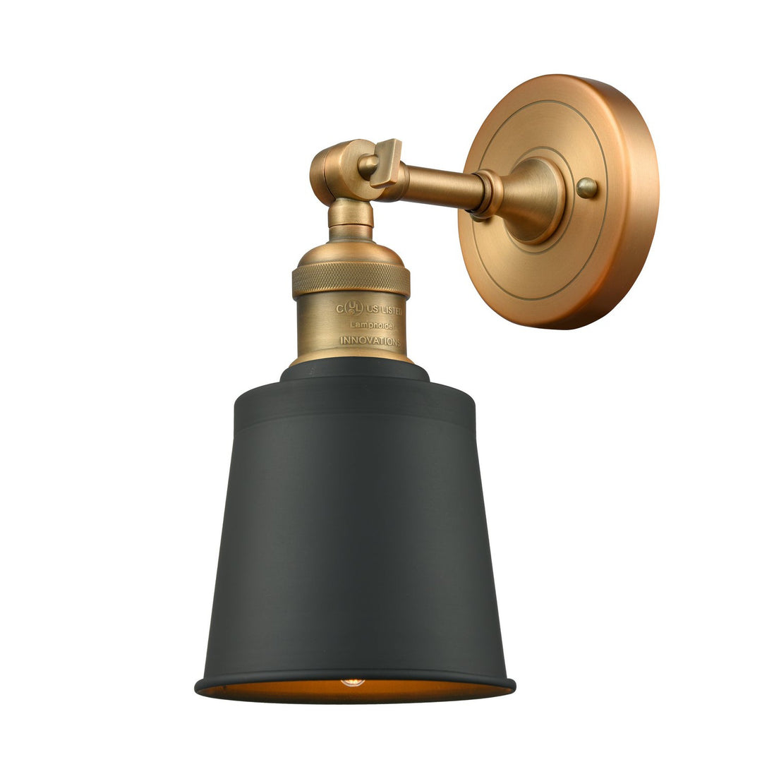 Innovations Franklin Restoration 203-BB-M9-BK Wall Sconce Light - Brushed Brass