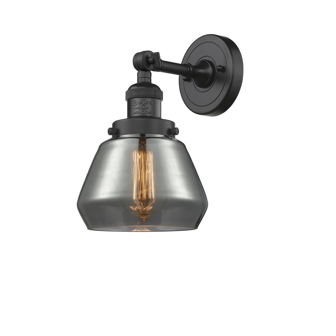 Innovations Franklin Restoration 203-BK-G173-LED Wall Sconce Light - Matte Black