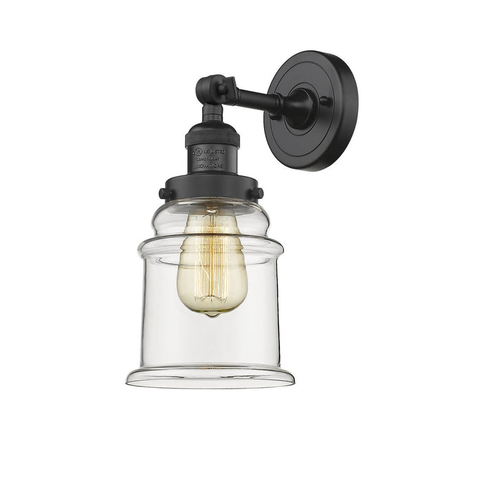 Innovations Franklin Restoration 203-BK-G182-LED Wall Sconce Light - Matte Black