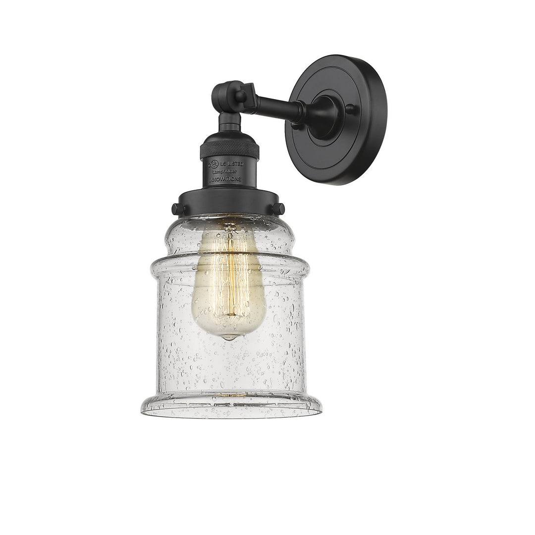 Innovations Franklin Restoration 203-BK-G184 Wall Sconce Light - Matte Black