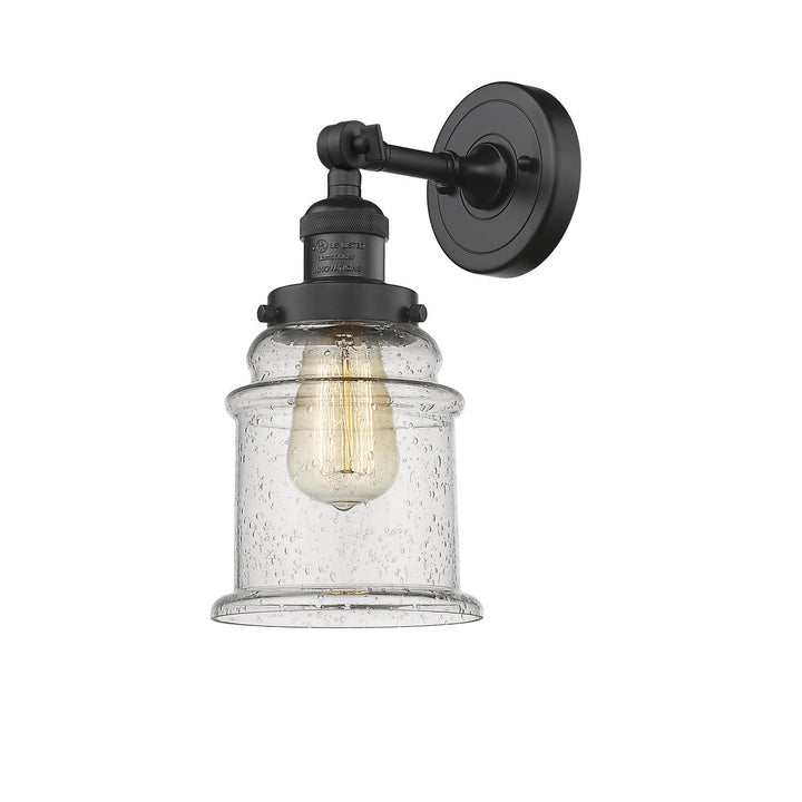 Innovations Franklin Restoration 203-BK-G184 Wall Sconce Light - Matte Black