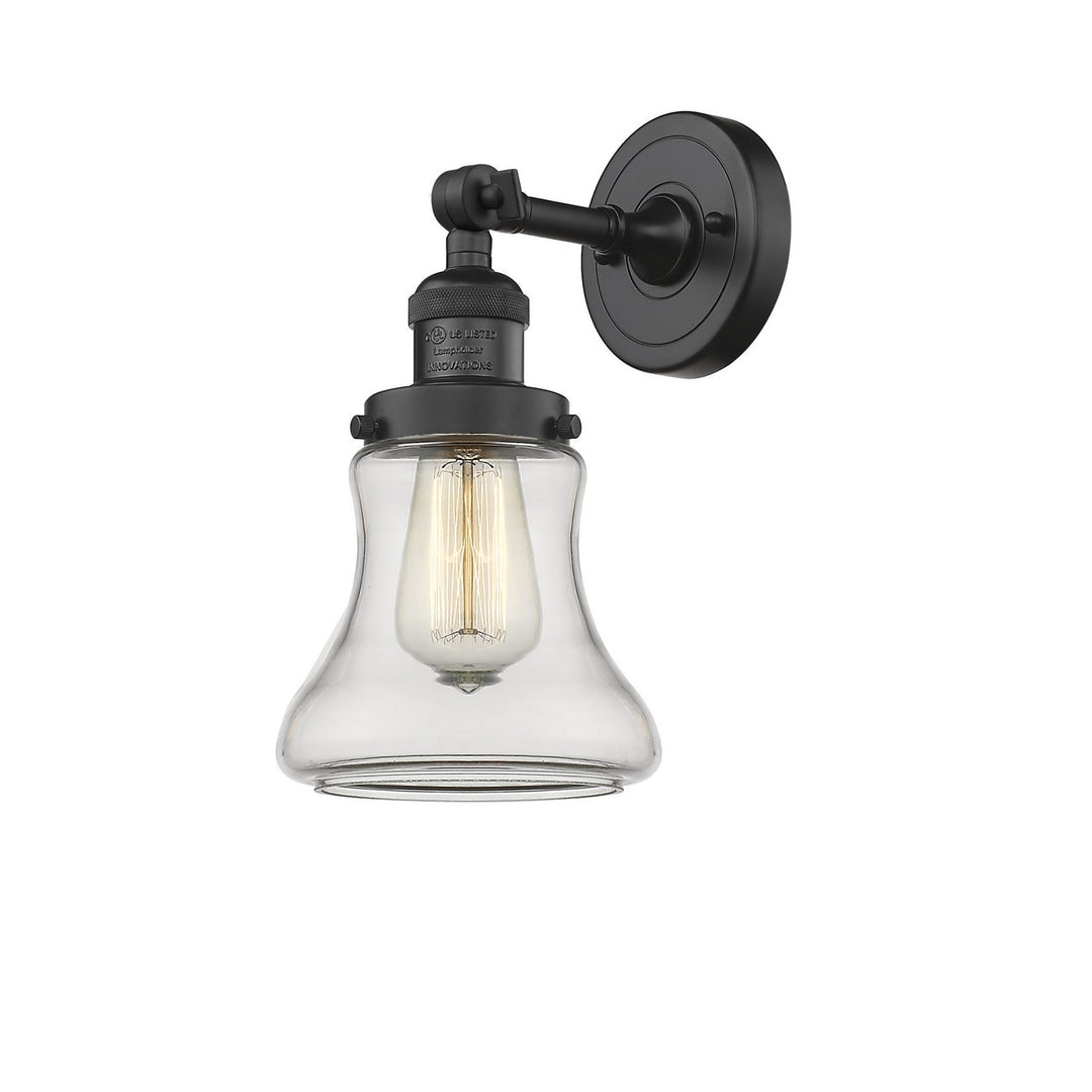Innovations Franklin Restoration 203-BK-G192-LED Wall Sconce Light - Matte Black