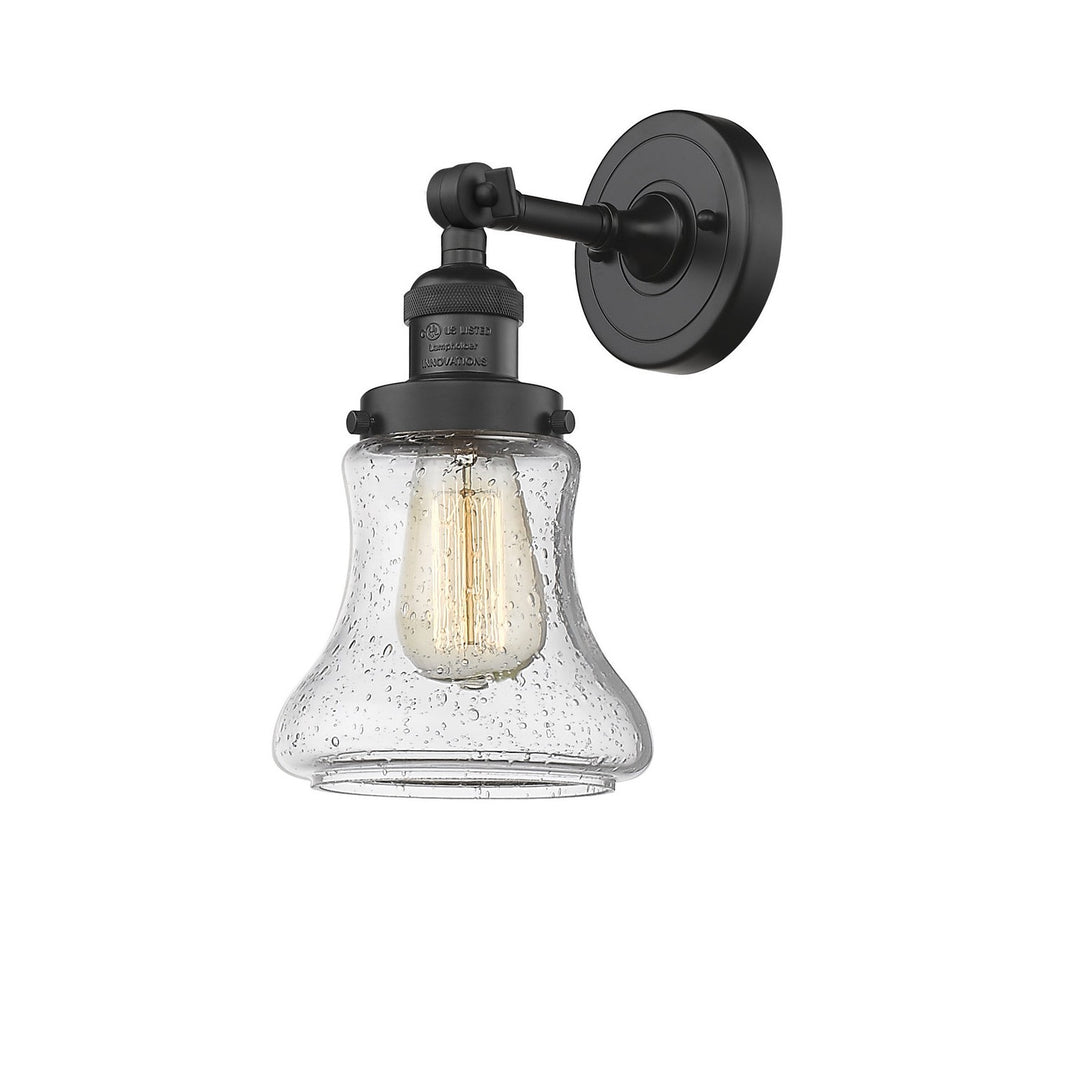 Innovations Franklin Restoration 203-BK-G194-LED Wall Sconce Light - Matte Black