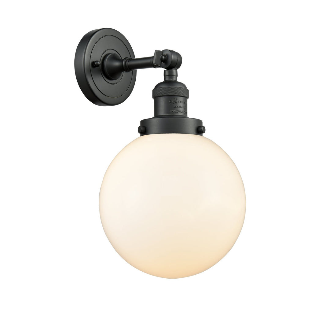 Innovations Franklin Restoration 203-BK-G201-8 Wall Sconce Light - Matte Black