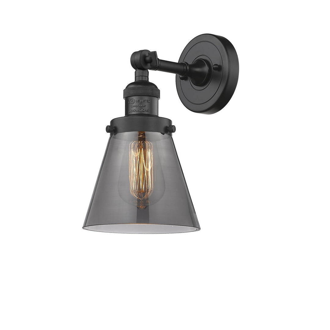Innovations Franklin Restoration 203-BK-G63-LED Wall Sconce Light - Matte Black