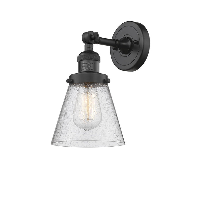 Innovations Franklin Restoration 203-BK-G64 Wall Sconce Light - Matte Black