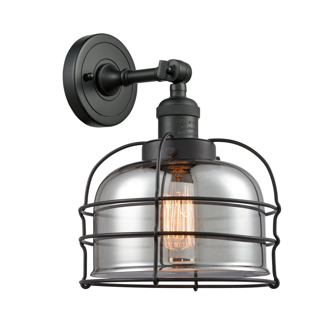 Innovations Franklin Restoration 203-BK-G73-CE-LED Wall Sconce Light - Matte Black