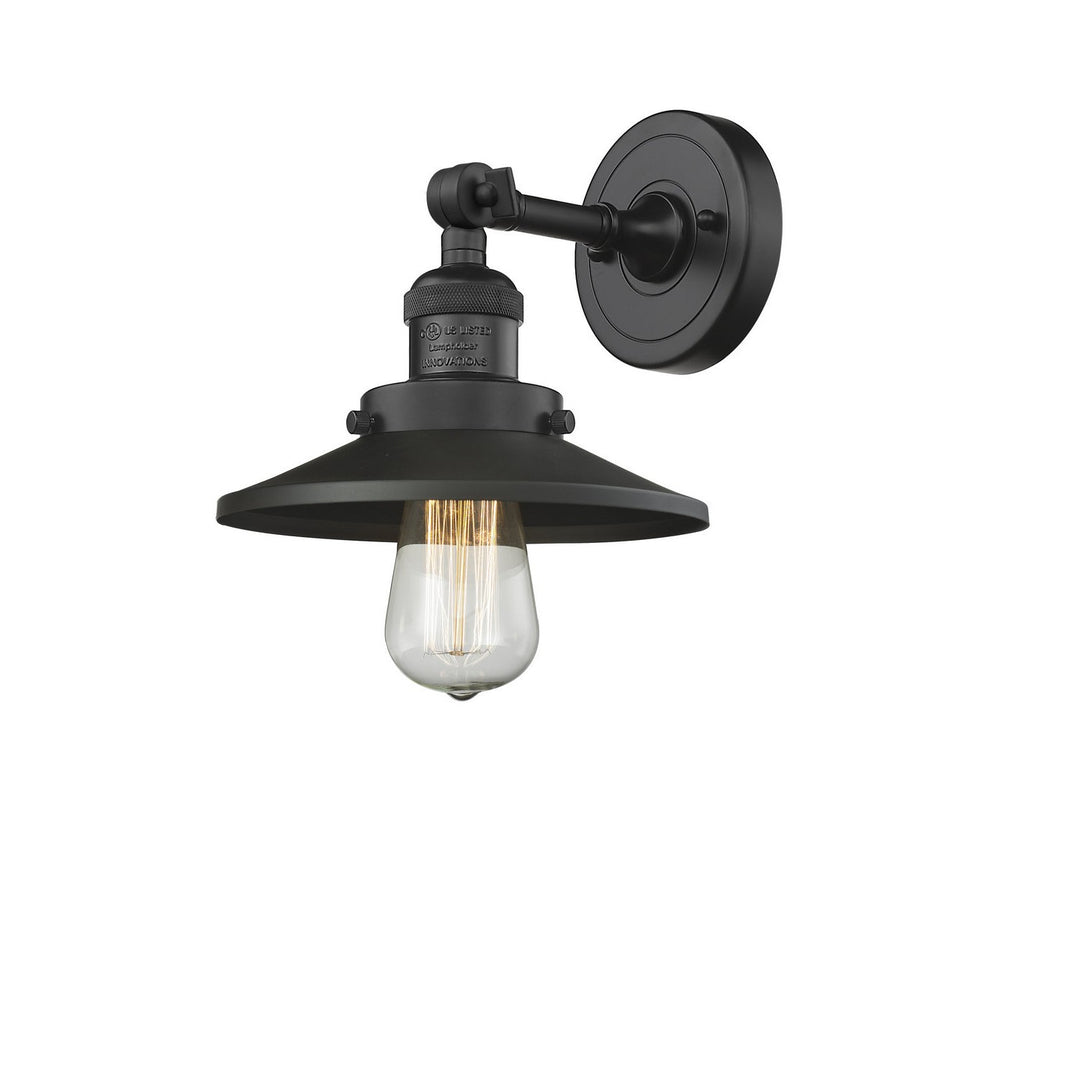 Innovations Franklin Restoration 203-BK-M6-LED Wall Sconce Light - Matte Black