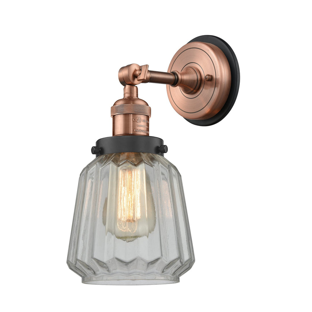 Innovations Franklin Restoration 203BP-ACBK-G142 Wall Sconce Light - Antique Copper