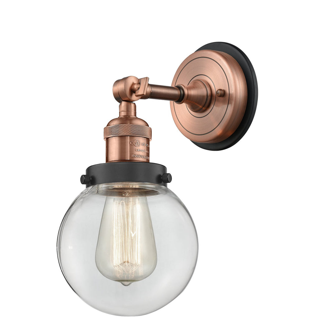 Innovations Franklin Restoration 203BP-ACBK-G202-6 Wall Sconce Light - Antique Copper