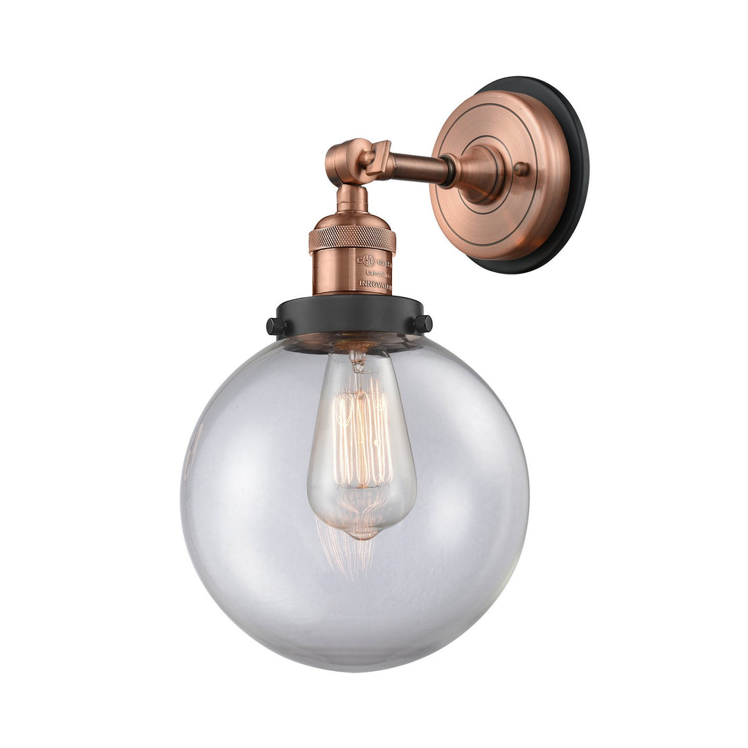 Innovations Franklin Restoration 203BP-ACBK-G202-8 Wall Sconce Light - Antique Copper