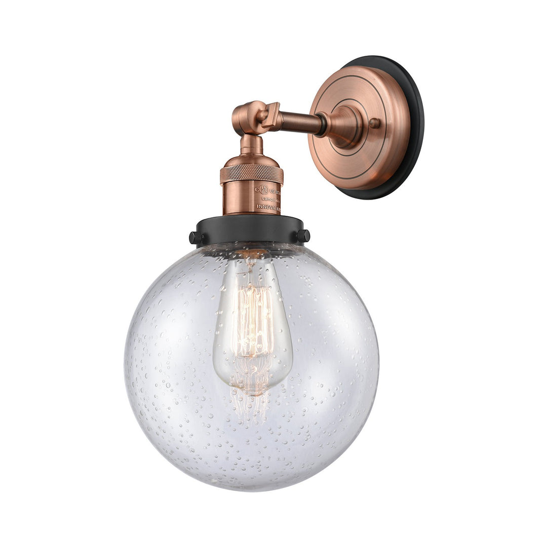 Innovations Franklin Restoration 203BP-ACBK-G204-8 Wall Sconce Light - Antique Copper