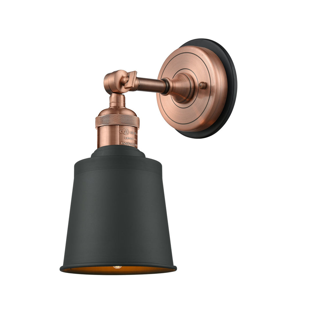 Innovations Franklin Restoration 203BP-ACBK-M9-BK Wall Sconce Light - Antique Copper