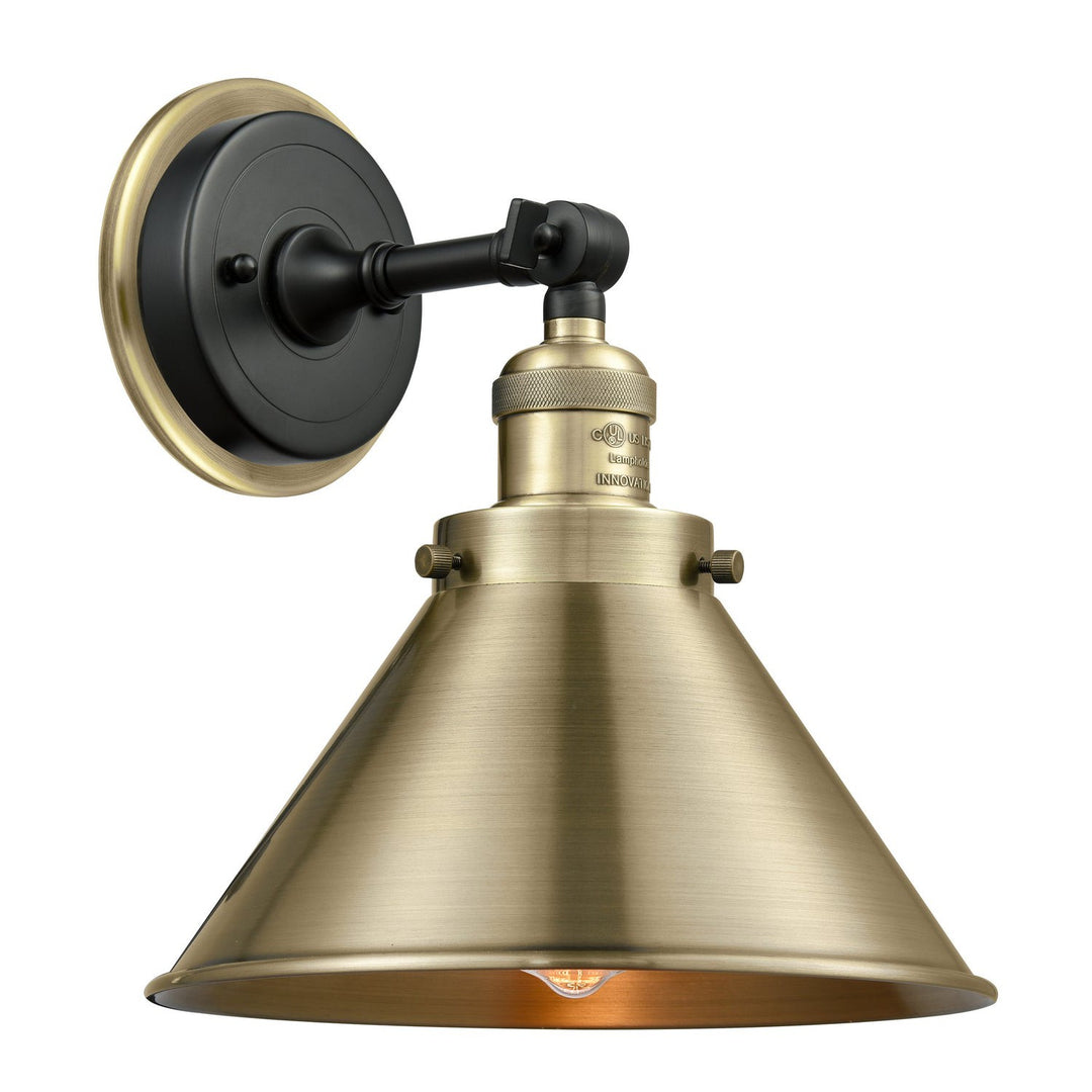 Innovations Franklin Restoration 203BP-BABAB-M10-AB Wall Sconce Light - Black Antique Brass
