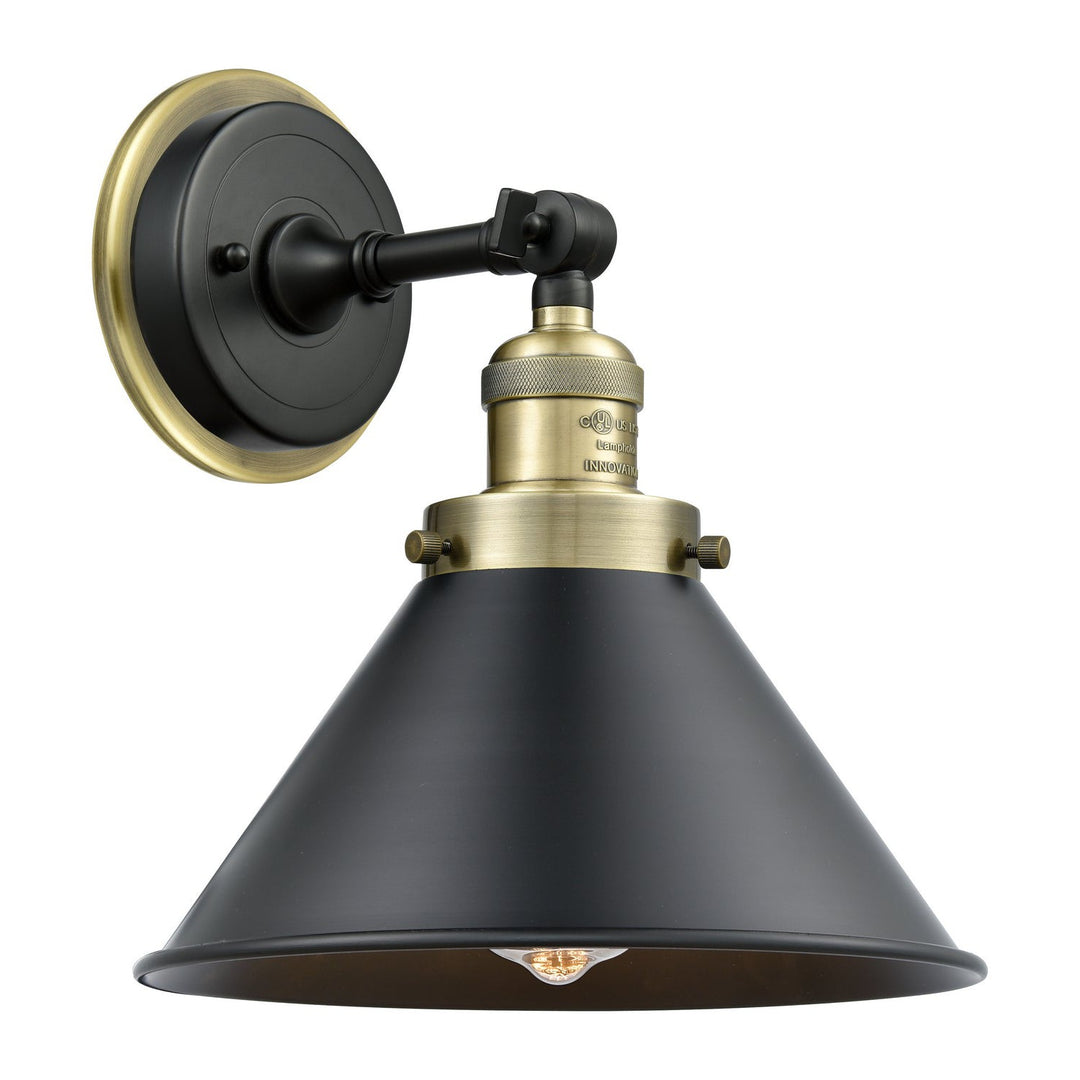 Innovations Franklin Restoration 203BP-BABAB-M10-BK Wall Sconce Light - Black Antique Brass