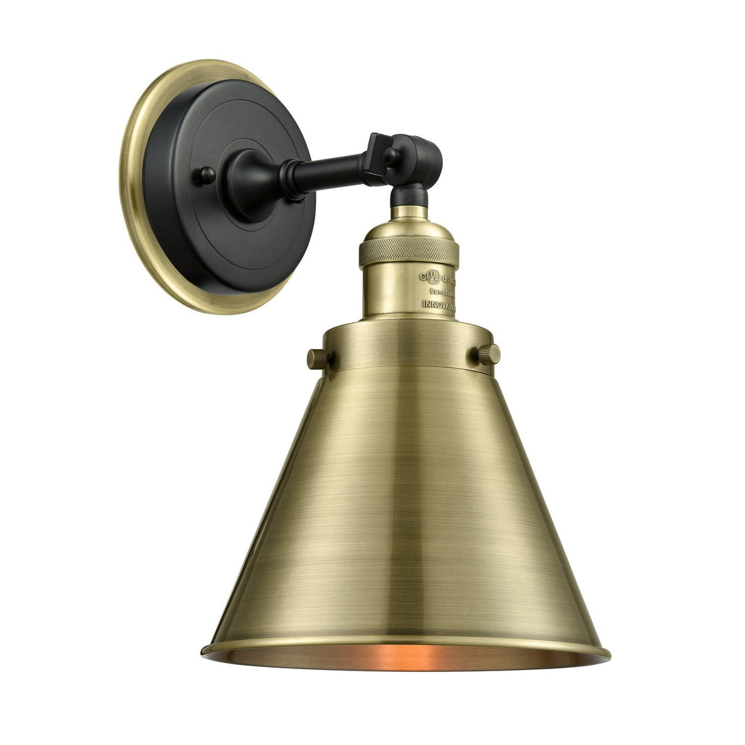 Innovations Franklin Restoration 203BP-BABAB-M13-AB Wall Sconce Light - Black Antique Brass