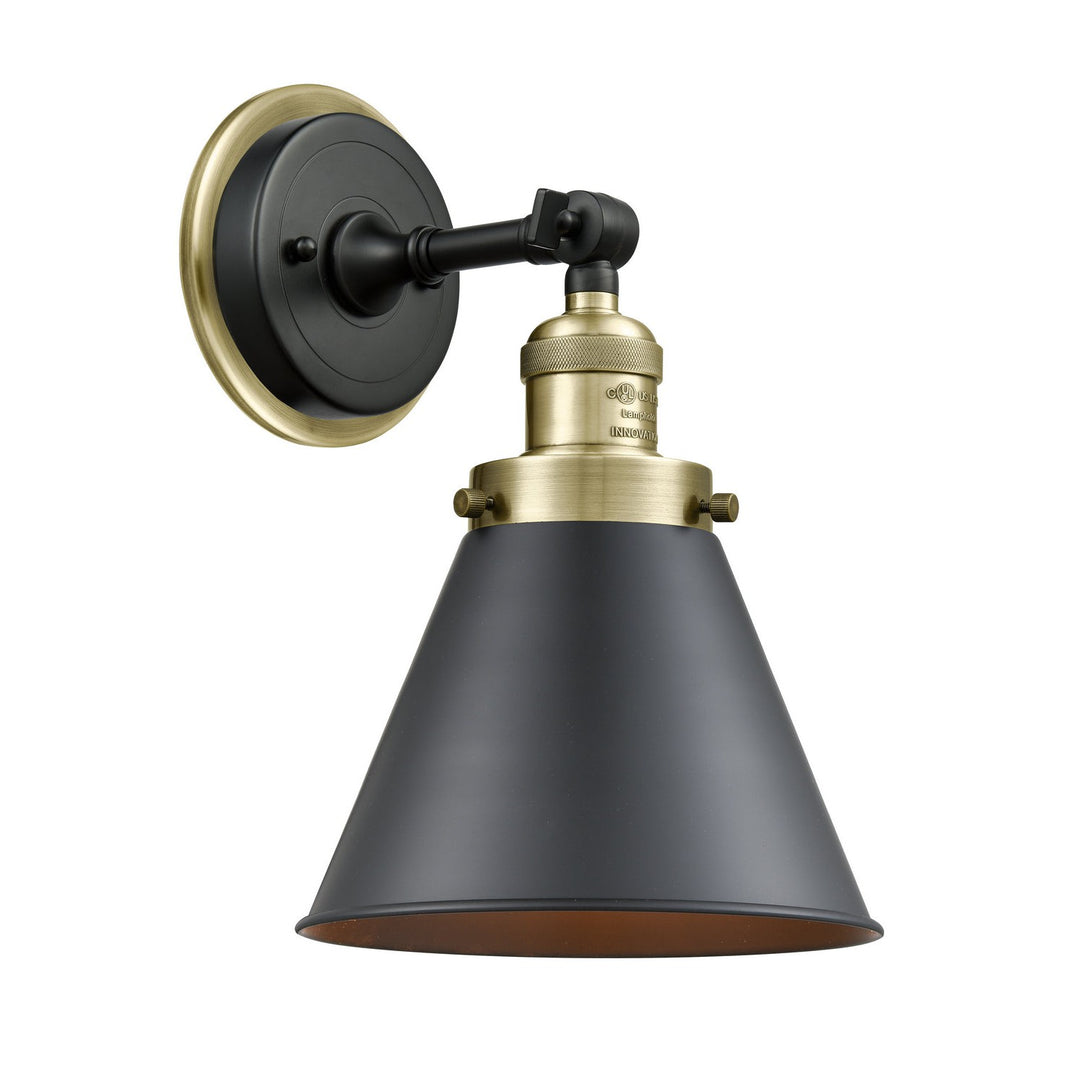 Innovations Franklin Restoration 203BP-BABAB-M13-BK Wall Sconce Light - Black Antique Brass