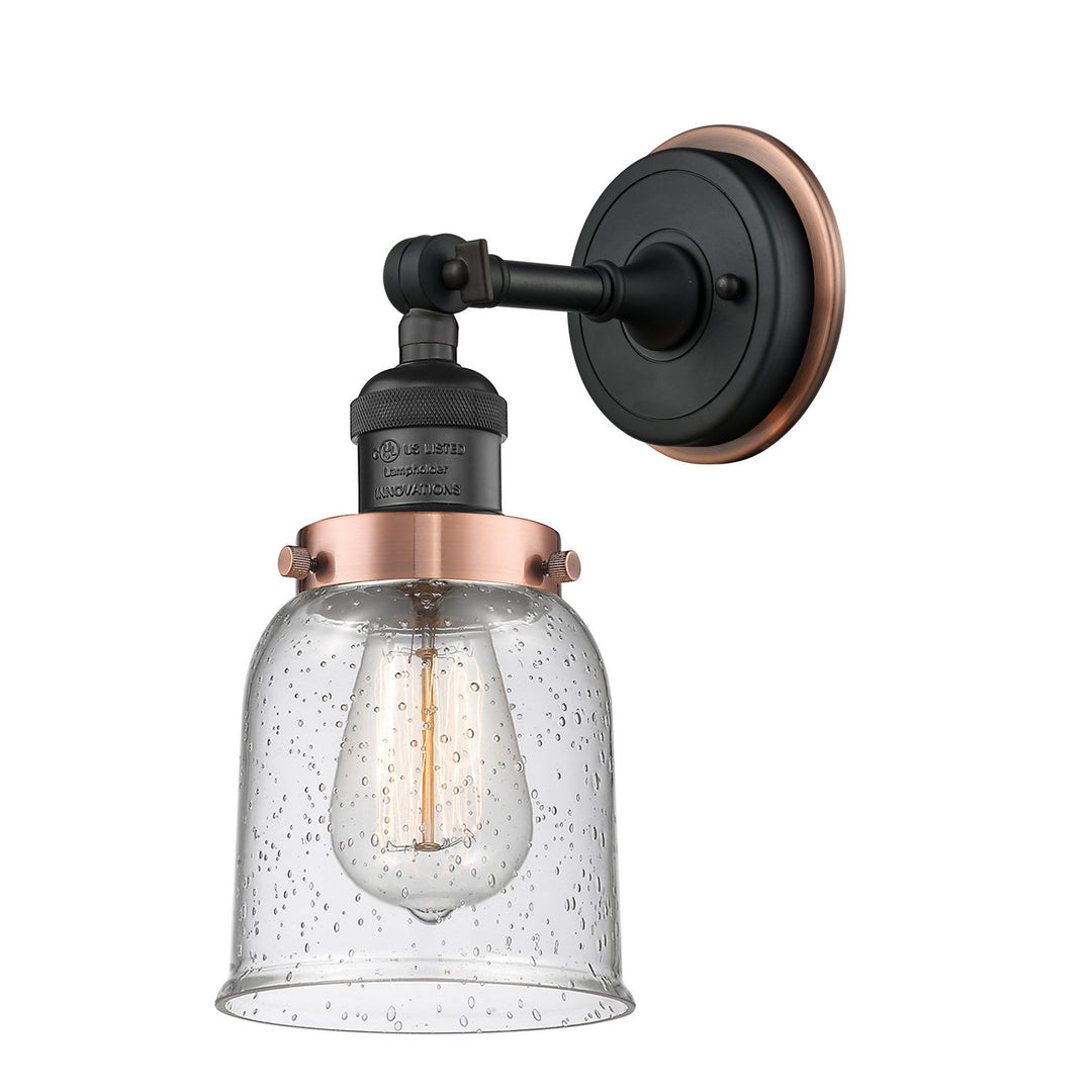 Innovations Franklin Restoration 203BP-BKAC-G54 Wall Sconce Light - Black Antique Brass