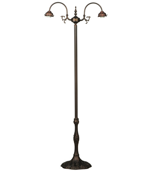 Meyda Tiffany Lighting 12237 Capri Two Light Floor Base Lamp Bronze / Dark