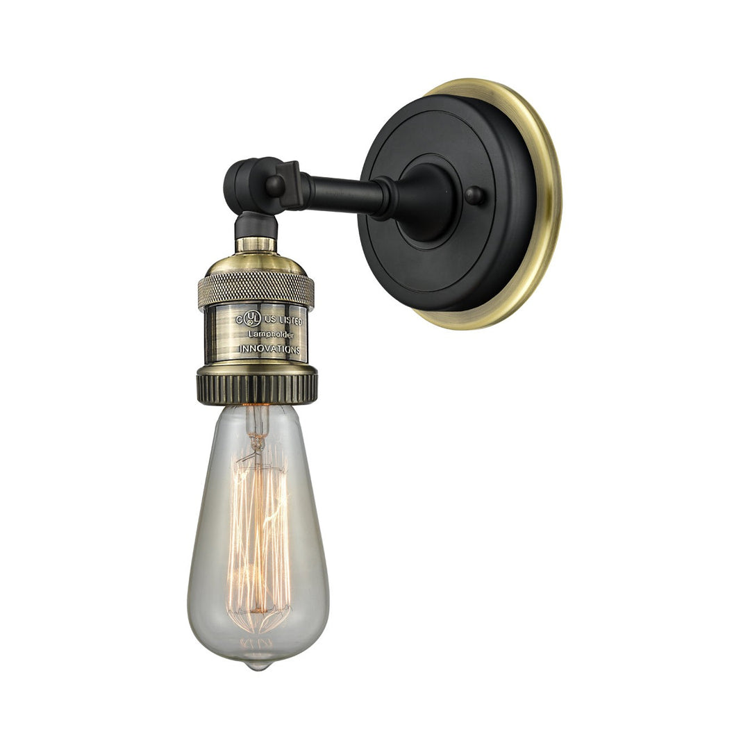 Innovations Franklin Restoration 203BPNH-BABAB Wall Sconce Light - Black Antique Brass
