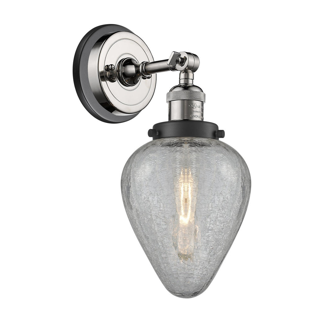 Innovations Franklin Restoration 203BP-PNBK-G165 Wall Sconce Light - Polished Nickel