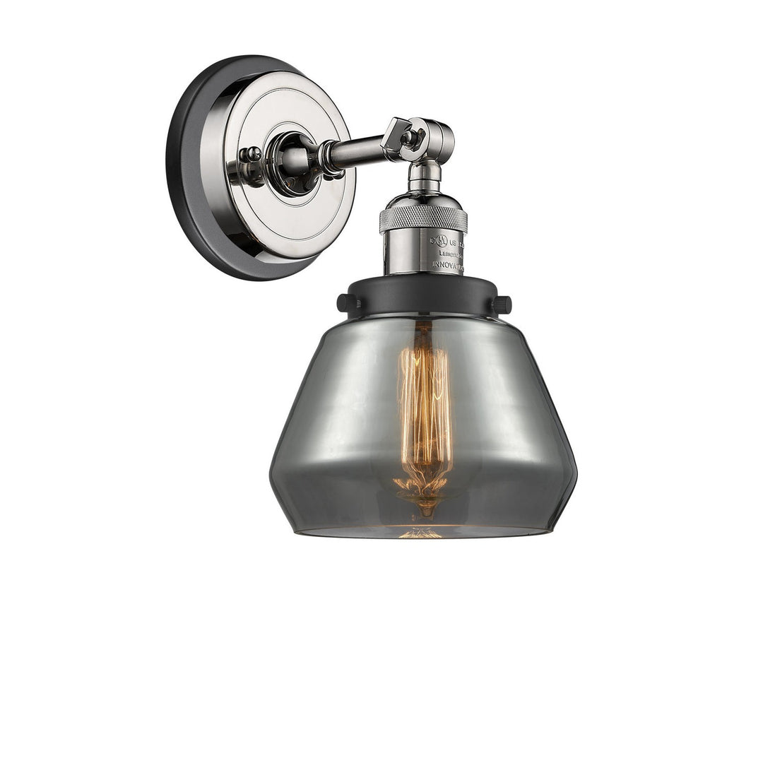 Innovations Franklin Restoration 203BP-PNBK-G173 Wall Sconce Light - Polished Nickel